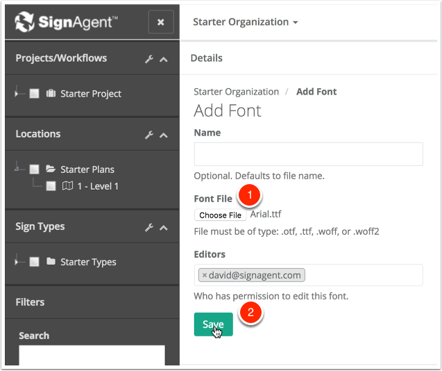 Adding fonts